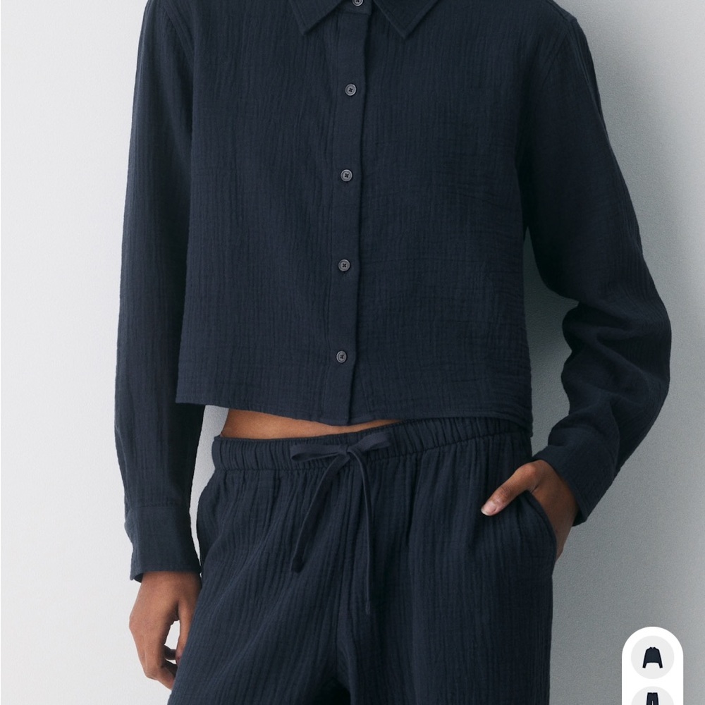 Little Moon AIRPLUSH COTTON™ SAIL CROPPED SHIRT